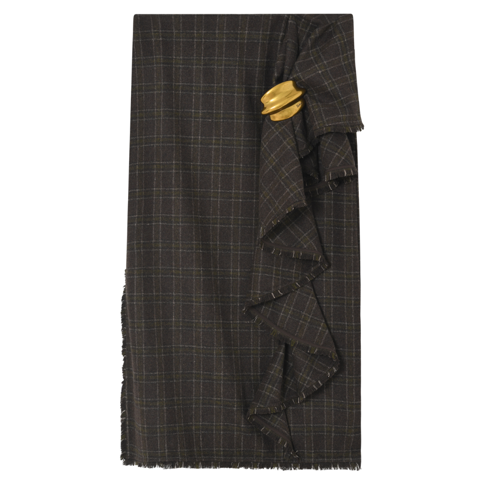 Tima Flanello nederdel - Brown Check